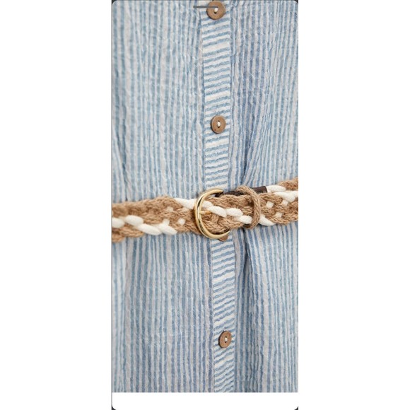 Zara striped belted midi Dress - Picture 10 of 11